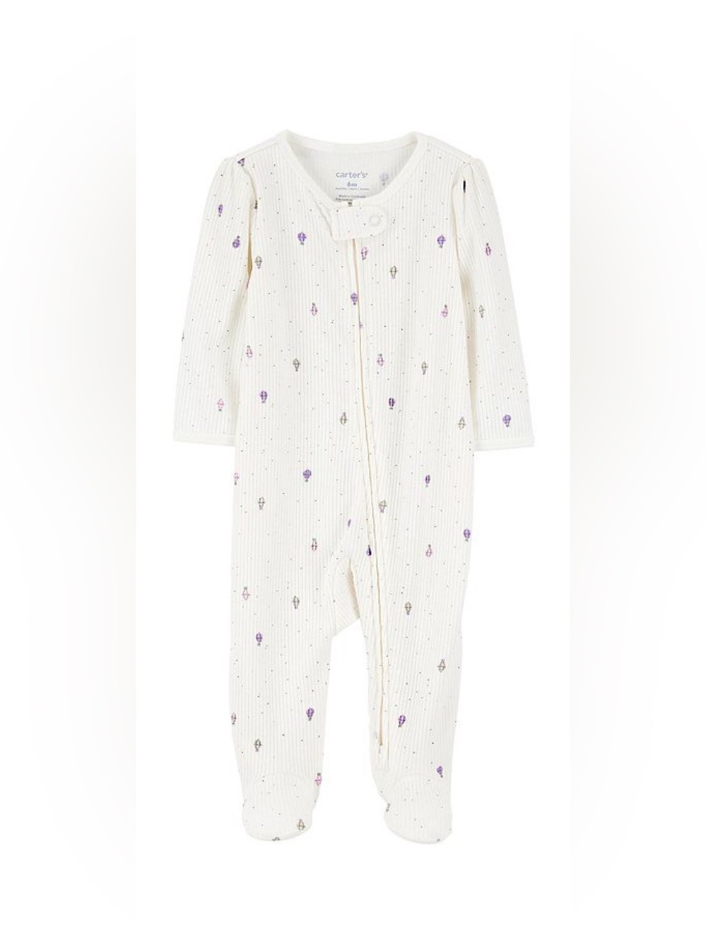Carter’s Baby One-Piece ribbed hot air ballon sleep and play pajamas size 6M